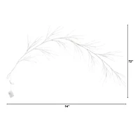 Nearly Natural Pre-Lit Artificial White Birch Garland With 48 Warm White Led Lights Christmas Indoor Garland