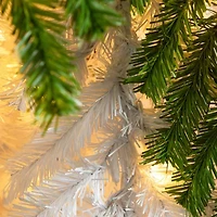 Nearly Natural Green And White Santa’S Hat  With 600 Led Lights And 1992 Bendable Branches 9 Foot Pre-Lit Fir Christmas Tree