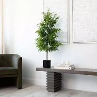 Nearly Natural Artificial Norfolk Pine Foot Potted Pine Christmas Tree