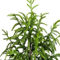 Nearly Natural Artificial Norfolk Pine Foot Potted Pine Christmas Tree