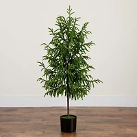 Nearly Natural Artificial Norfolk Pine Foot Potted Pine Christmas Tree