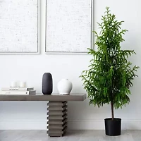 Nearly Natural Artificial Norfolk Pine 5 Foot Potted Pine Christmas Tree