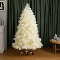 Nearly Natural 6ft Artificial Off-White Pampas Grass 6 Foot Christmas Tree