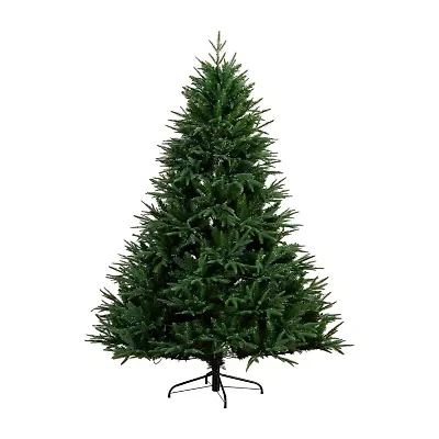 Nearly Natural 6ft Pre-Lit Artificial Edmonton Fir Light Show Memory Shape  With Instant Connect Technology And 300 Color Changing Led Lights 6 Foot Pre-Lit Fir Christmas Tree