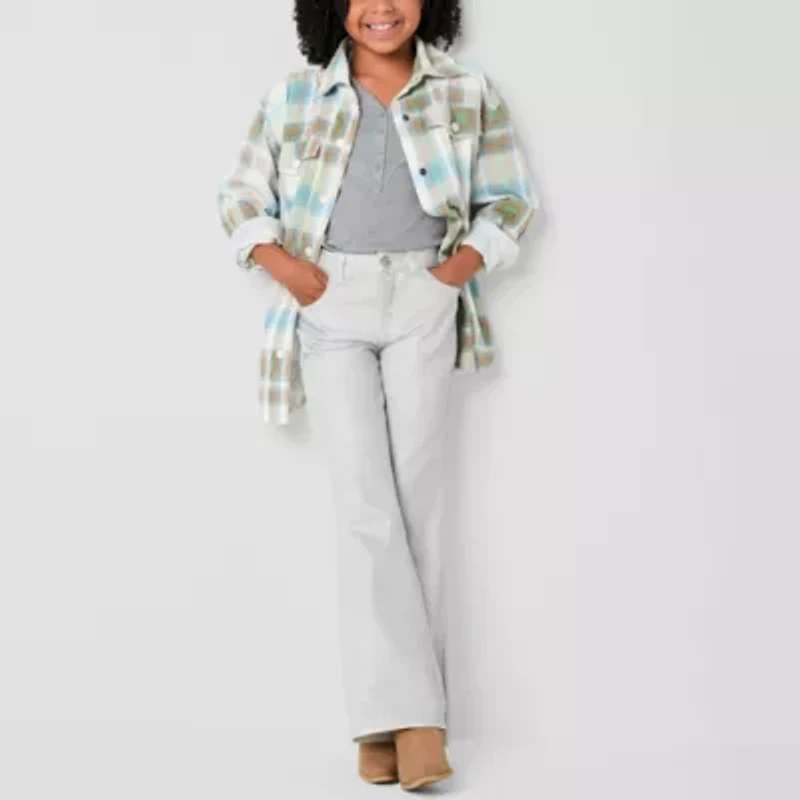 Thereabouts Little & Big Kid Girls Shine Flare Leg Jean