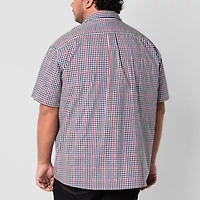 U.S. Polo Assn. Mens Short Sleeve Classic Fit Stretch Fabric Embroidered Big and Tall Button-Down Shirt