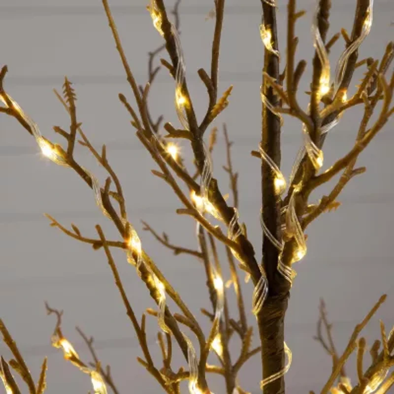 Nearly Natural 4ft Pre-Lit Artificial Twig With 240 Warm White Led Lights 4 Foot Pre-Lit Christmas Tree