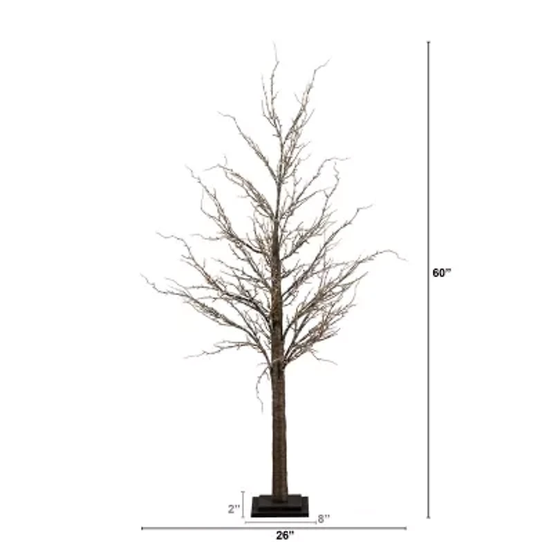 Nearly Natural 5ft Pre-Lit Artificial Twig With 360 Warm White Led Lights 5 Foot Pre-Lit Christmas Tree