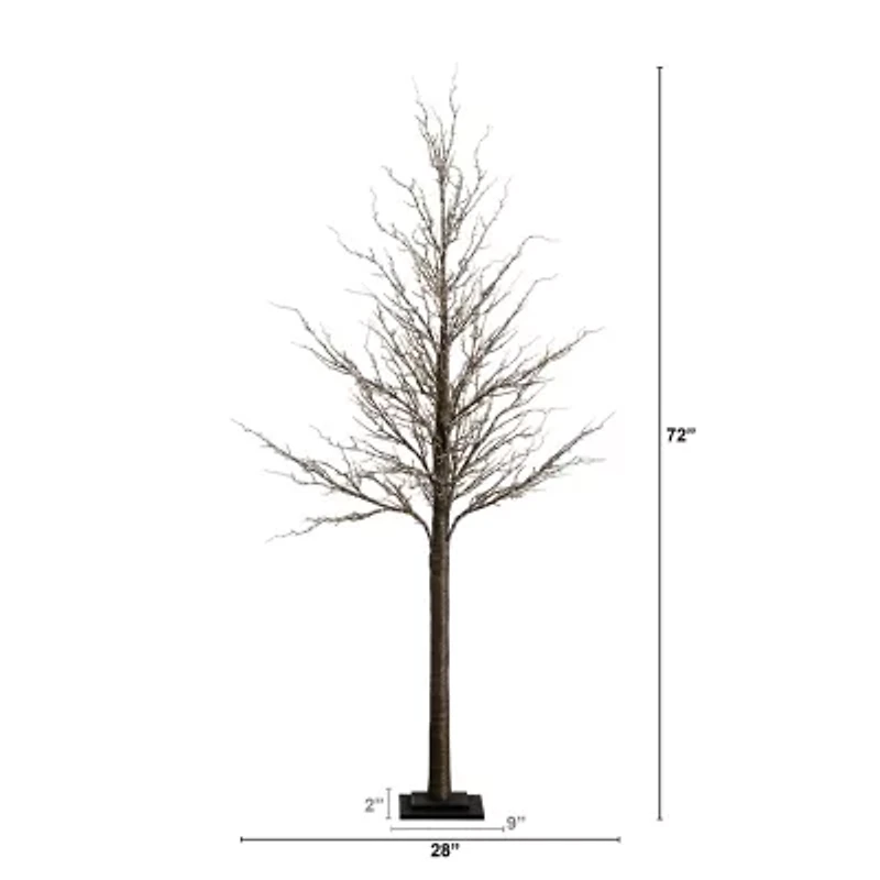Nearly Natural 6ft Pre-Lit Artificial Twig With 480 Warm White Led Lights 6 Foot Pre-Lit Christmas Tree