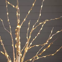 Nearly Natural Pre-Lit Artificial White Birch With 240 Color Changing Led Lights 4 Foot Pre-Lit Birch Christmas Tree