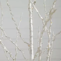 Nearly Natural Pre-Lit Artificial White Birch With 400 Color Changing Led Lights 6 Foot Pre-Lit Birch Christmas Tree
