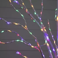 Nearly Natural Pre-Lit Artificial White Birch With 400 Color Changing Led Lights 6 Foot Pre-Lit Birch Christmas Tree
