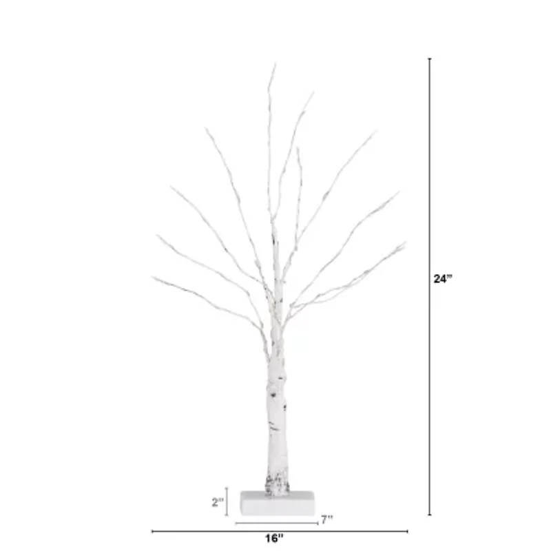 Nearly Natural 2ft Pre-Lit With 60 Warm White Led Lights Christmas Tree