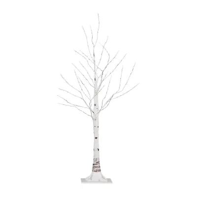 Nearly Natural 3ft Pre-Lit Artificial White Birch With 120 Warm White Led Lights 3 Foot Pre-Lit Birch Christmas Tree
