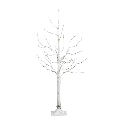 Nearly Natural 4ft Pre-Lit Artificial White Birch With 180 Warm White Led Lights 4 Foot Pre-Lit Birch Christmas Tree