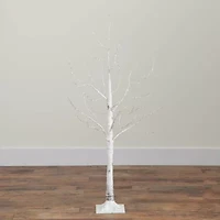 Nearly Natural 4ft Pre-Lit Artificial White Birch With 180 Warm White Led Lights 4 Foot Pre-Lit Birch Christmas Tree