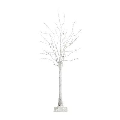 Nearly Natural 5ft Pre-Lit Artificial White Birch With 240 Warm White Led Lights 5 Foot Pre-Lit Birch Christmas Tree