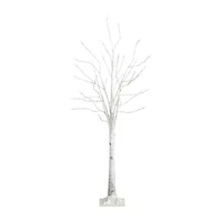Nearly Natural 5ft Pre-Lit Artificial White Birch With 240 Warm White Led Lights 5 Foot Pre-Lit Birch Christmas Tree