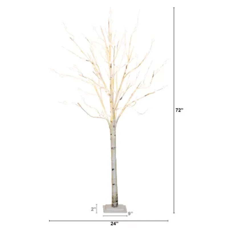 Nearly Natural 6ft Pre-Lit Artificial With 300 Warm White Led Lights Christmas Tree