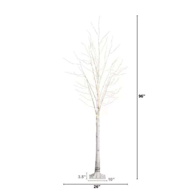Nearly Natural 8ft Pre-Lit Artificial With 500 Warm White Led Lights Christmas Tree