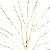 Nearly Natural 24in Pre-Lit Artificial White Birch Branches With 80 Warm White Led Lights 2 Foot Pre-Lit Birch Christmas Tree