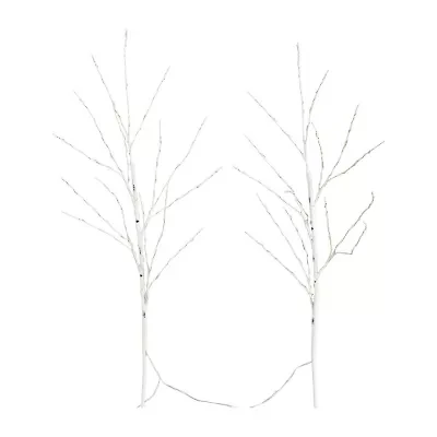 Nearly Natural 36in Pre-Lit Artificial White Birch Branches With 150 Warm White Led Lights 3 Foot Pre-Lit Birch Christmas Tree