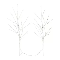 Nearly Natural 36in Pre-Lit Artificial White Birch Branches With 150 Warm White Led Lights 3 Foot Pre-Lit Birch Christmas Tree