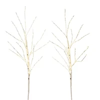 Nearly Natural 36in Pre-Lit Artificial White Birch Branches With 150 Warm White Led Lights 3 Foot Pre-Lit Birch Christmas Tree