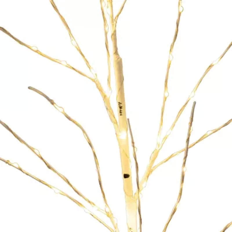 Nearly Natural 36in Pre-Lit Artificial White Birch Branches With 150 Warm White Led Lights 3 Foot Pre-Lit Birch Christmas Tree