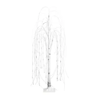 Nearly Natural Pre-Lit Artificial White Weeping Willow With Warm White Led Lights Foot Pre-Lit Willow Christmas Tree