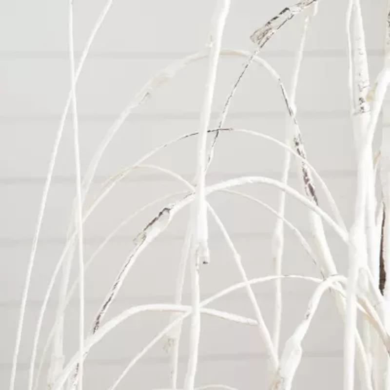 Nearly Natural Pre-Lit Artificial White Weeping Willow With Warm White Led Lights Foot Pre-Lit Willow Christmas Tree