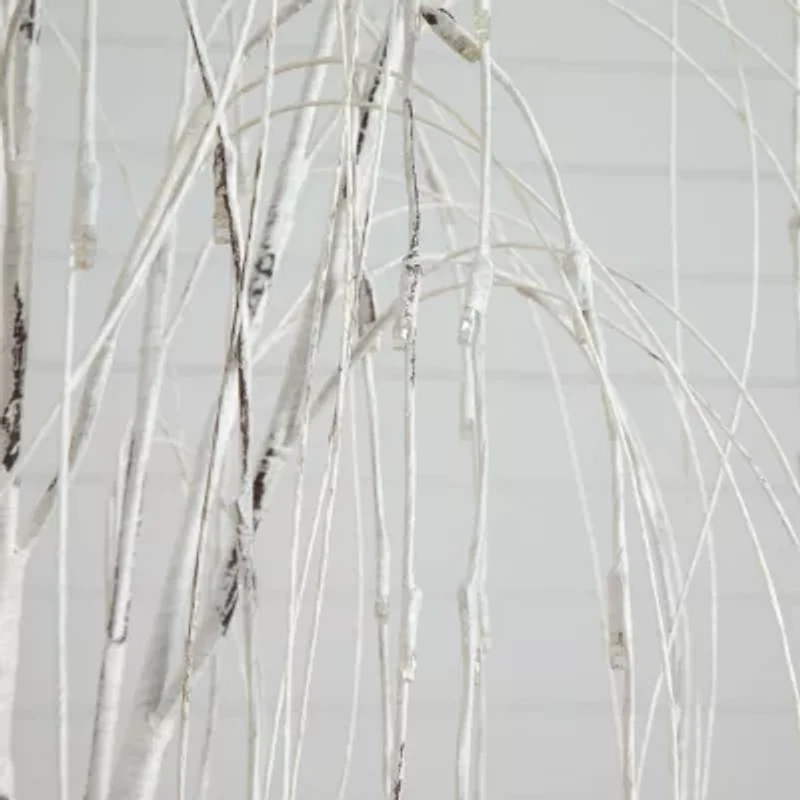 Nearly Natural Pre-Lit Artificial Weeping Willow  With 160 Warm White Led Lights 6 Foot Pre-Lit Willow Christmas Tree
