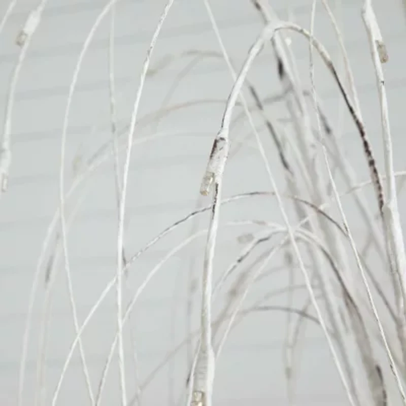 Nearly Natural Pre-Lit Artificial Weeping Willow  With 160 Warm White Led Lights 6 Foot Pre-Lit Willow Christmas Tree