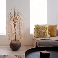 Nearly Natural 4ft Pre-Lit Artificial Willow  With 120 Warm White Led Lights 4 Foot Pre-Lit Willow Christmas Tree