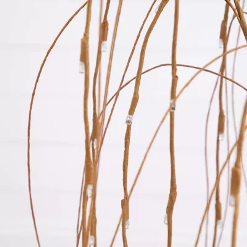 Nearly Natural 4ft Pre-Lit Artificial Willow  With 120 Warm White Led Lights 4 Foot Pre-Lit Willow Christmas Tree