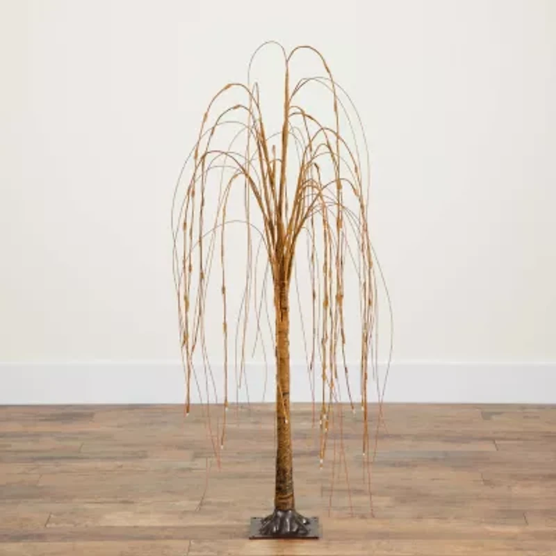Nearly Natural 4ft Pre-Lit Artificial Willow  With 120 Warm White Led Lights 4 Foot Pre-Lit Willow Christmas Tree