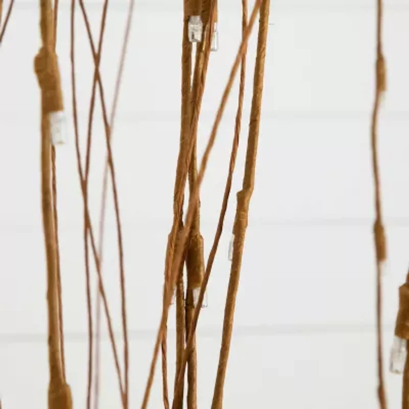 Nearly Natural 6ft Pre-Lit Artificial Willow  With 160 Warm White Led Lights 6 Foot Pre-Lit Willow Christmas Tree