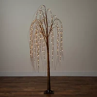 Nearly Natural 6ft Pre-Lit Artificial Willow  With 160 Warm White Led Lights 6 Foot Pre-Lit Willow Christmas Tree