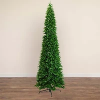 Nearly Natural Artificial Slim Green Mountain Pine  With 1600 Warm White Led Lights And 4660 Branches 14 Feet Pre-Lit Pine Christmas Tree