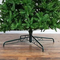 Nearly Natural 15ft Artificial Slim Green Mountain Pine  With 1900 Warm White Led Lights And 5460 Branches Pre-Lit Pine Christmas Tree