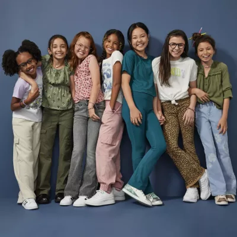 Xersion Little & Big Kid Girls Crew Neck Short Sleeve Active T-Shirt