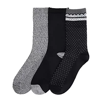 Cuddl Duds Midweight Womens 3 Pair Crew Socks