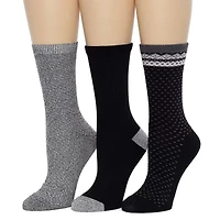 Cuddl Duds Midweight Womens 3 Pair Crew Socks