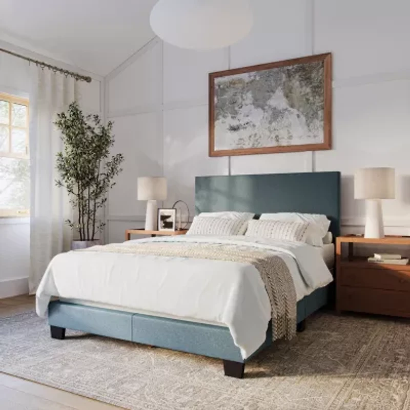 Modern Upholstered Rectangle Bed