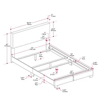 Modern Upholstered Rectangle Bed