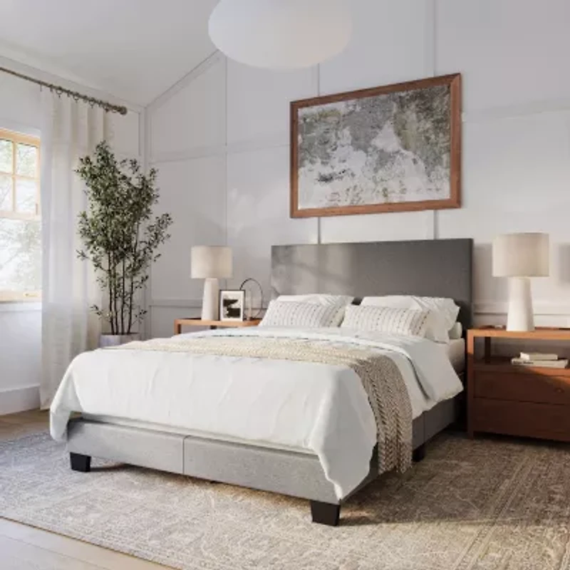 Modern Upholstered Rectangle Bed