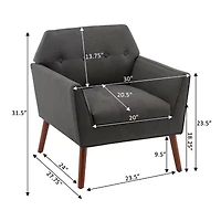 Take-A-Seat Andy Mid Century Modern Accent Lounge Armchair