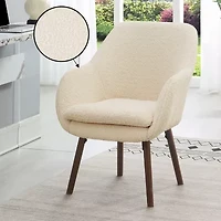 Take-A-Seat Charlotte Wingback Sherpa Accent Armchair