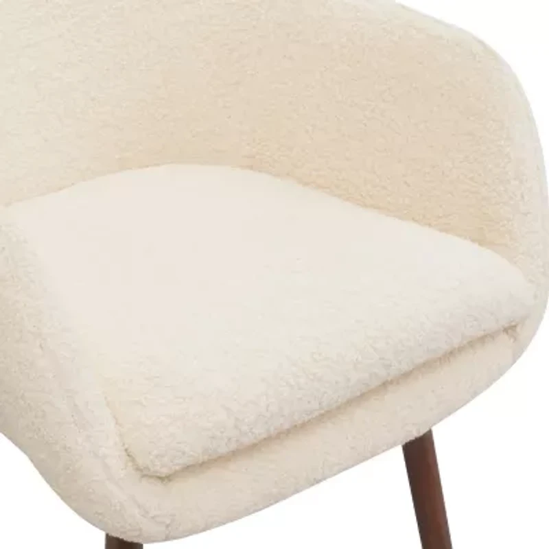 Take-A-Seat Charlotte Wingback Sherpa Accent Armchair