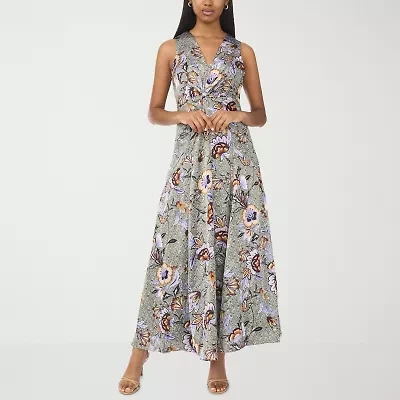 Sam And Jess Womens Sleeveless Floral Maxi Dress